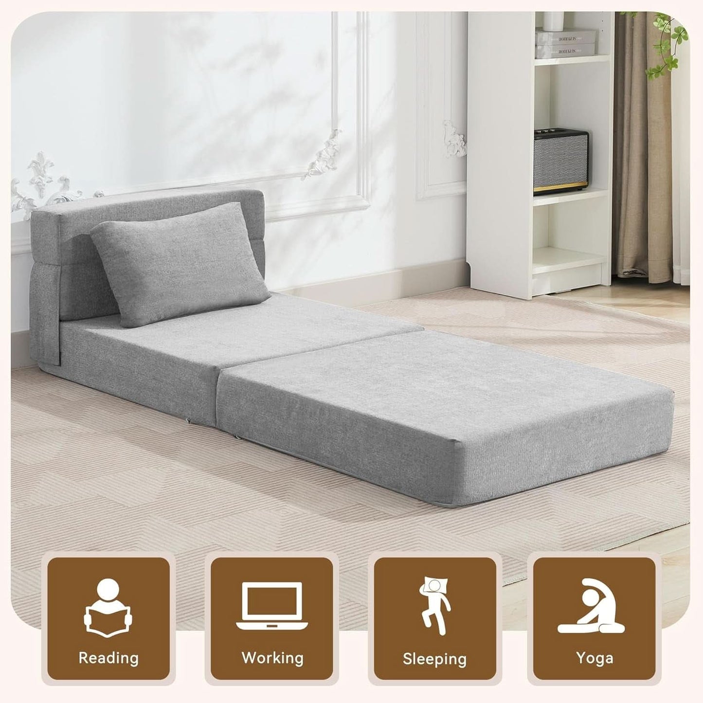 Folding Sofa Bed Convertible Couch with Memory Foam