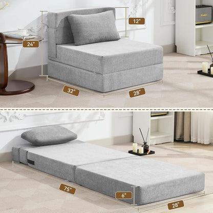 Folding Sofa Bed Convertible Couch with Memory Foam