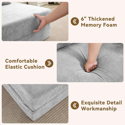 Folding Sofa Bed Convertible Couch with Memory Foam