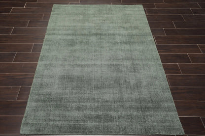 4x6 Green Hand Tufted Handmade 100% Wool Modern & Contemporary Oriental Area Rug