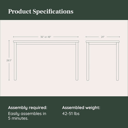 Functional Home Office Desk with Effortless Assembly Design