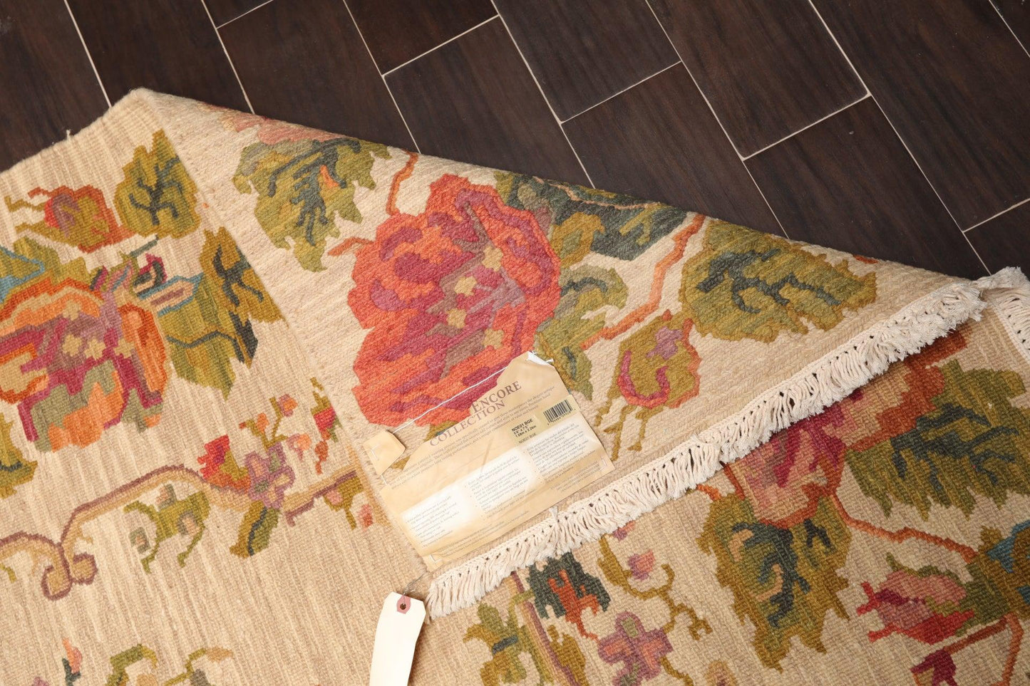 5'6" x 7'6" Hand Knotted Wool Reversible Floral Area Rug Beige