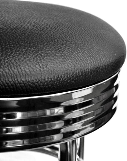 Heavy Duty 30 Inch Backless Swivel Bar Stool Chrome Finish