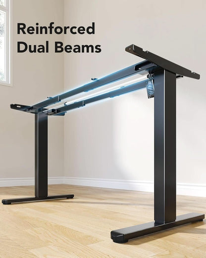 Heavy-Duty Adjustable Standing Desk Frame for Home Office