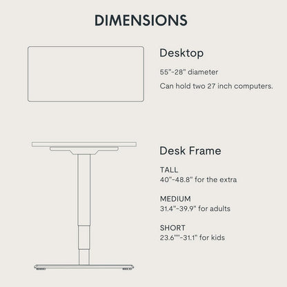 Height Adjustable Electric Standing Desk with Ergonomic Workspace
