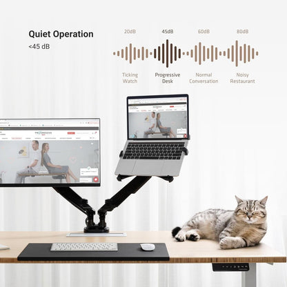 Height Adjustable L Shaped Standing Desk With Spacious Surface
