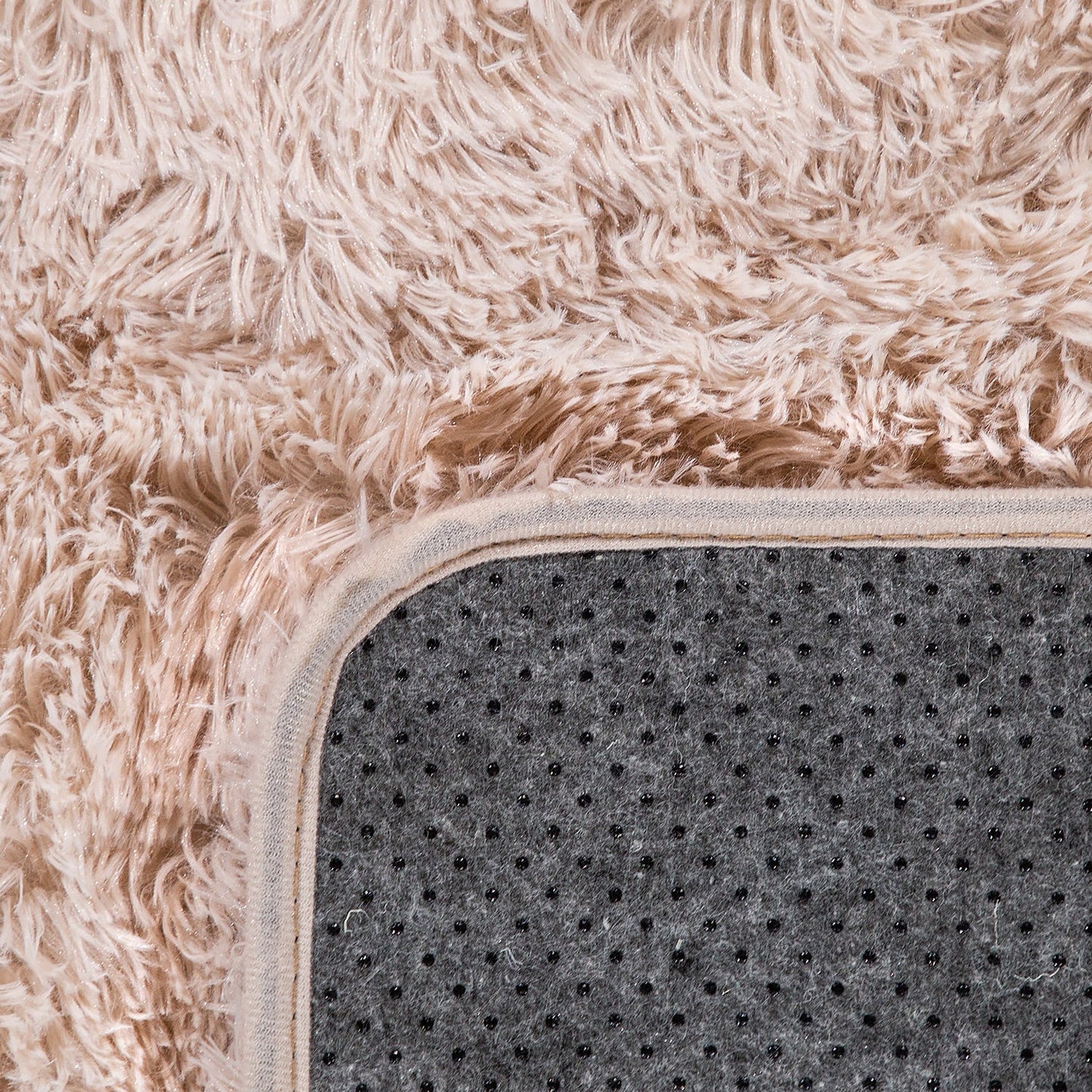 Solid Shag Rug Silky Soft & Fluffy In Cream