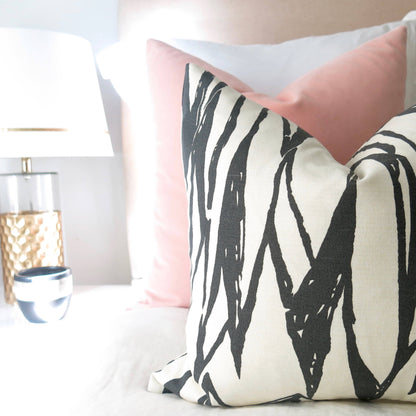 Plush Velvet Pillow Cover - Blush