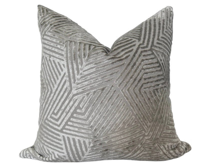 Sun Dial Pillow Cover - Silver