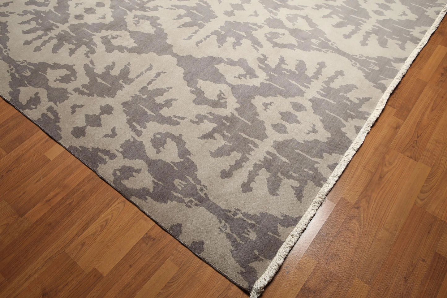 9' x 12' Hand knotted 100% Wool Modern Area Rug full pile 9x12 Gray