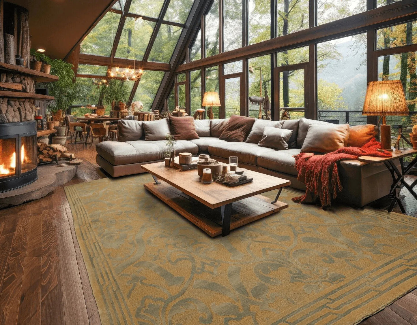 9x12 Tan Asmara French Aubusson Savonnerie Hand Knotted Wool Area Rug plush pile