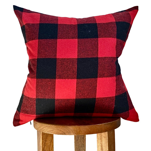 Red Buffalo Plaid Pillow Cover