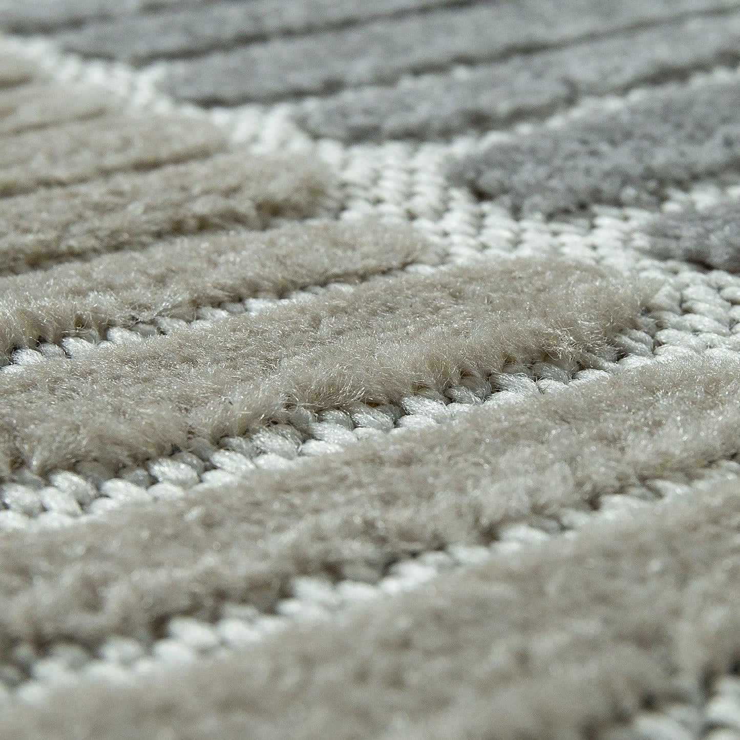 In- & Outdoor Rug Marrakesh Carved Design - Brown Blue