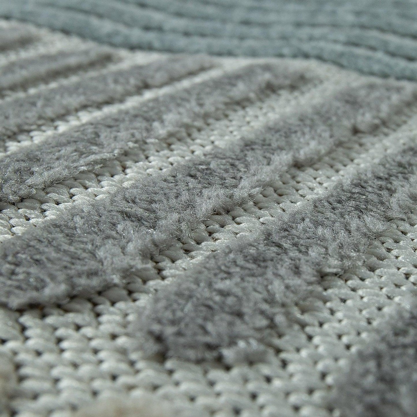 In- & Outdoor Rug Marrakesh Carved Design - Brown Blue