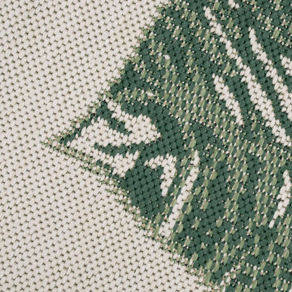 In- & Outdoor Rug Ostende Jungle Leaves - Cream Green