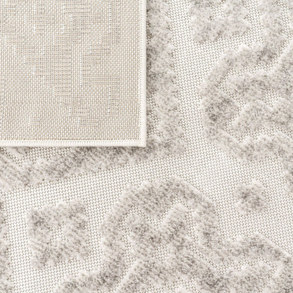 In- & Outdoor Rug Marrakesh High/Low Effect Trellis in Cream