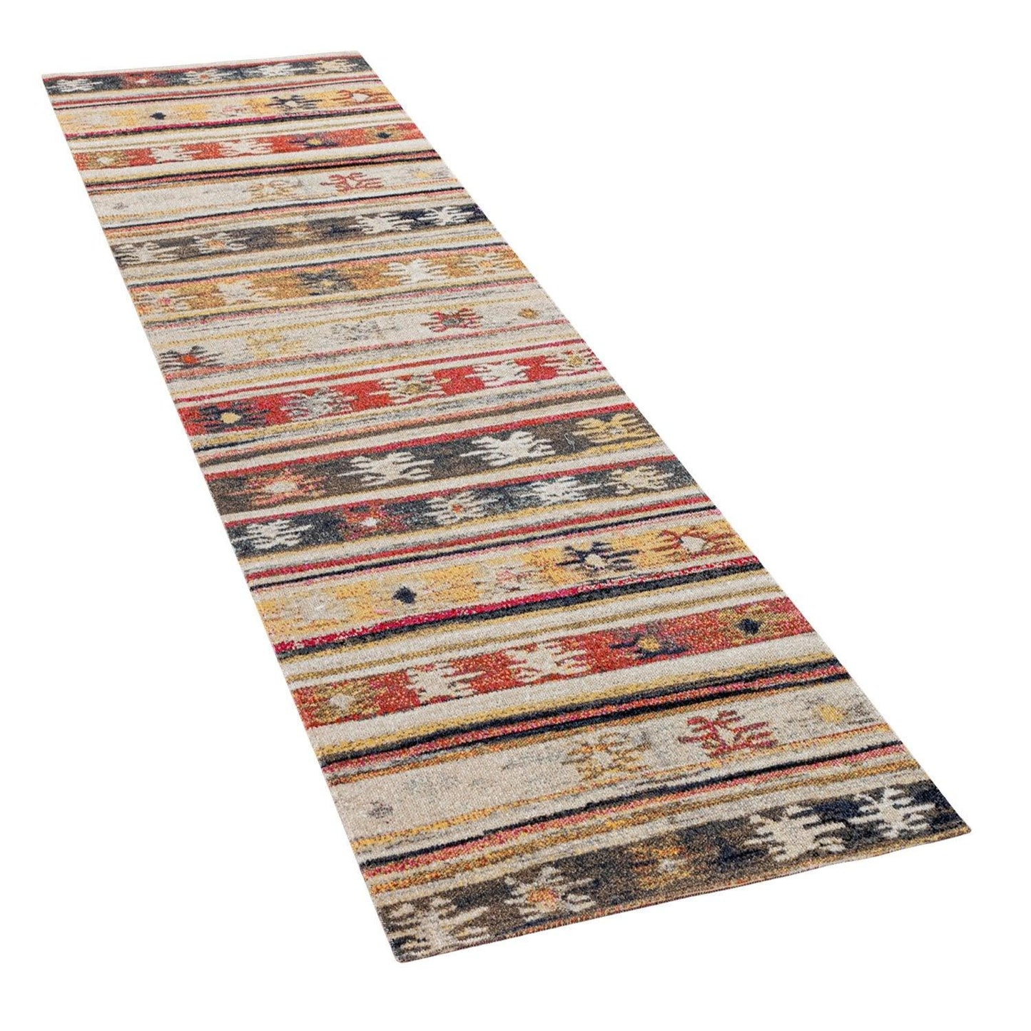 Indoor & Outdoor Rug Ethnic Cream Red Yellow