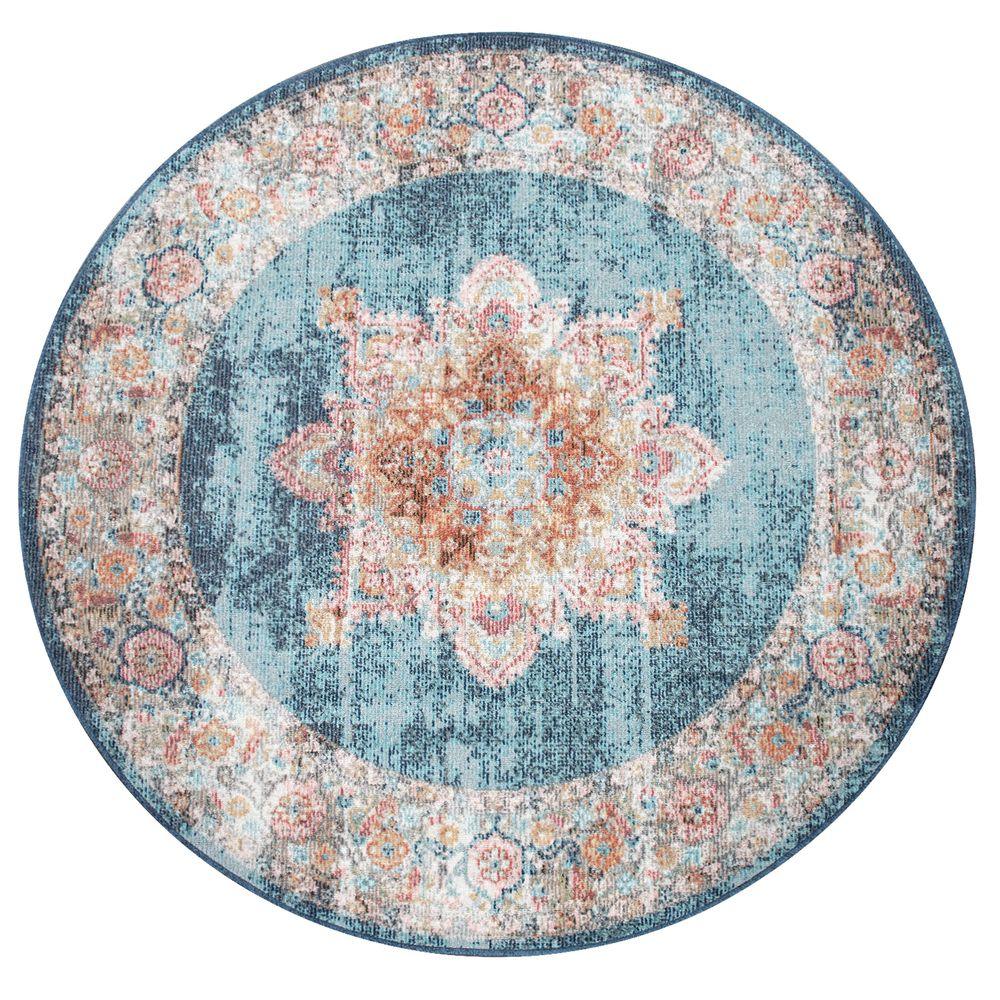 Indoor & Outdoor Rug For Patio, Oriental Look In Blue