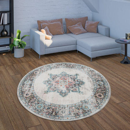 Indoor & Outdoor Rug for Patio, Oriental Pattern In Beige