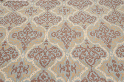 6' x 9' Hand Knotted IKAT Design 100% Wool Area rug Aqua