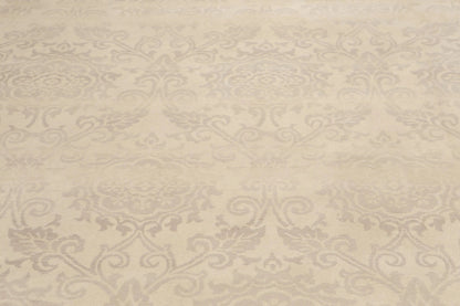 6' x 9' Hand Knotted Floral Traditional Oriental Wool Area rug Beige