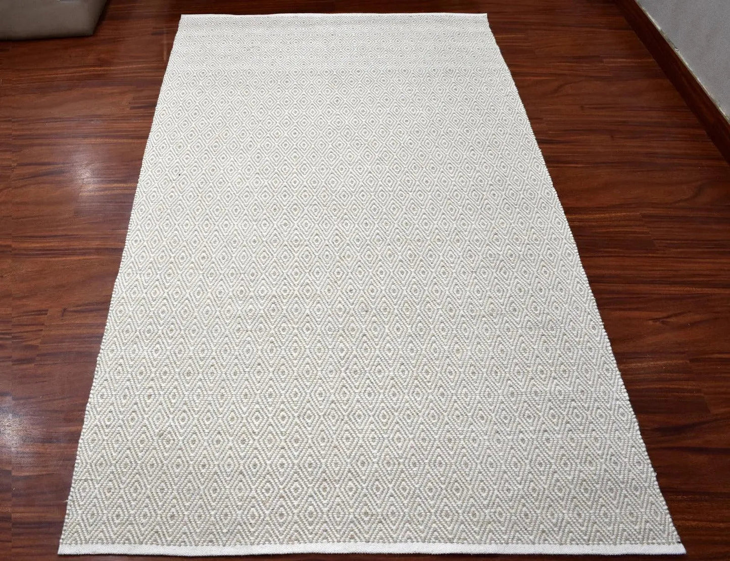 Multi Sizes Ivory, Taupe Hand Woven Traditional 100% Wool Oriental Area Rug