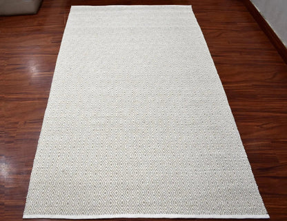 Multi Sizes Ivory, Taupe Hand Woven Traditional 100% Wool Oriental Area Rug