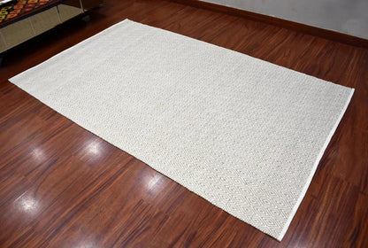 Multi Sizes Ivory, Taupe Hand Woven Traditional 100% Wool Oriental Area Rug
