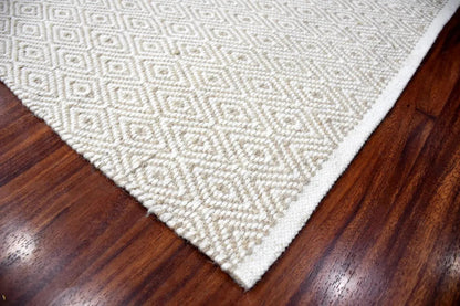 Multi Sizes Ivory, Taupe Hand Woven Traditional 100% Wool Oriental Area Rug