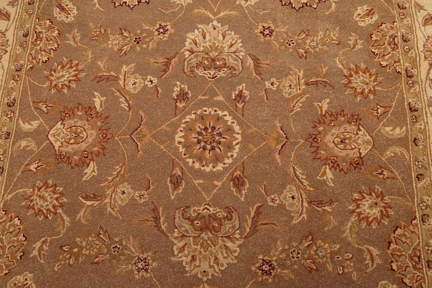 5'6" X 8'6" handmade 100% wool Traditional Oriental Area Rug Brown