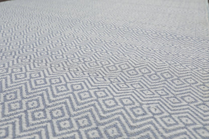 Multi Size Tone on Tone Blue Hand Tufted Wool Modern & Contemporary Oriental Area Rug