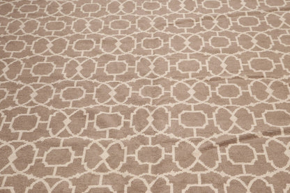 8' x 10' Hand Knotted Turkish Weave 100% wool area rug Taupe 8x10