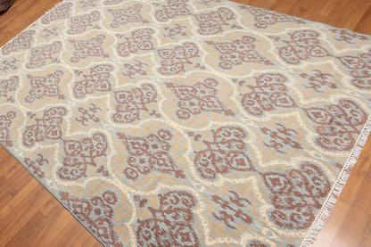 6' x 9' Hand Knotted IKAT Design 100% Wool Area rug Aqua