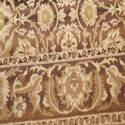 Hand Knotted Wool Traditional Oriental Area Rug Full Pile Beige 9' x 12'