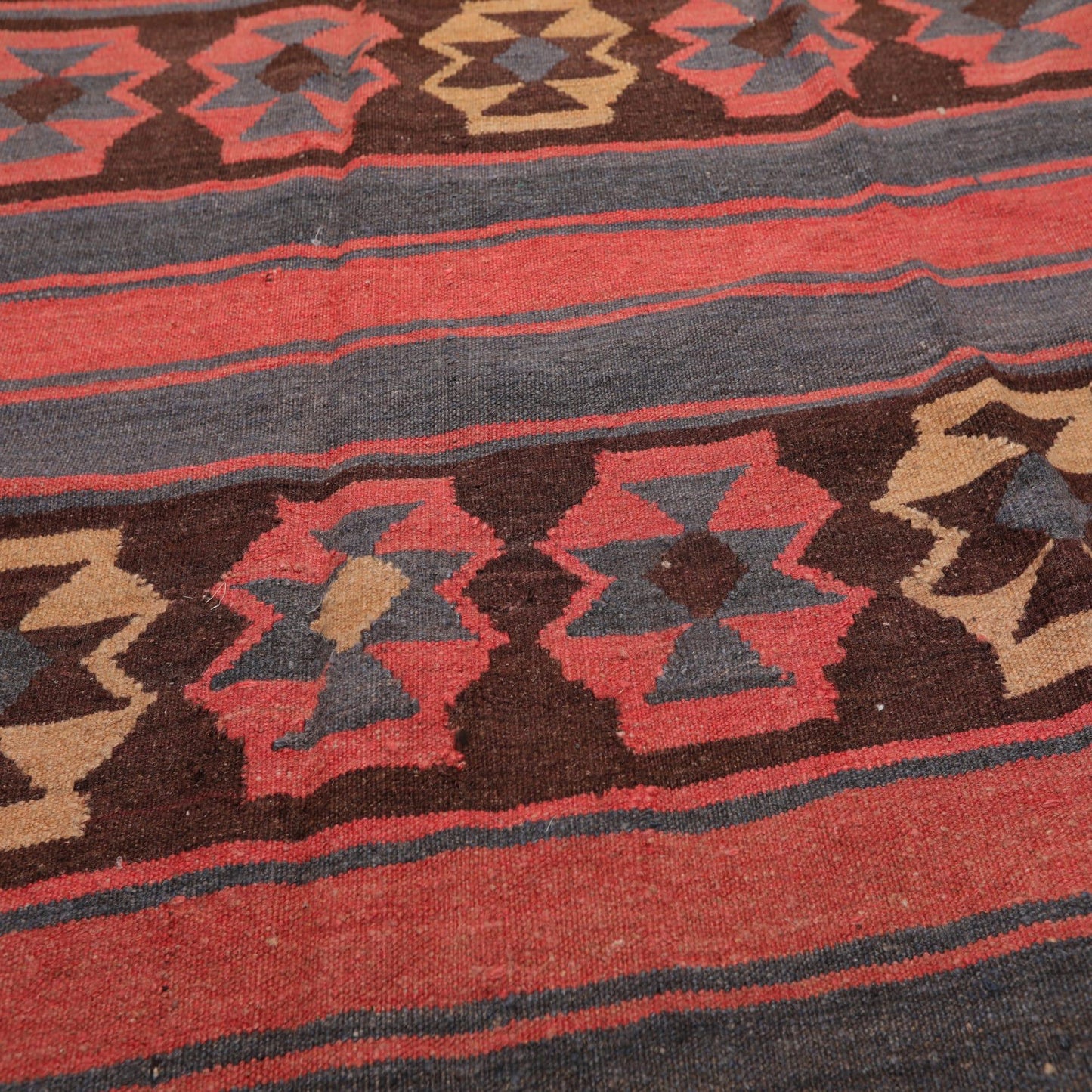 5'5" x 11'6" Vintage Hand-Woven Southwestern Kilim Oriental Area Rug Runner Rose