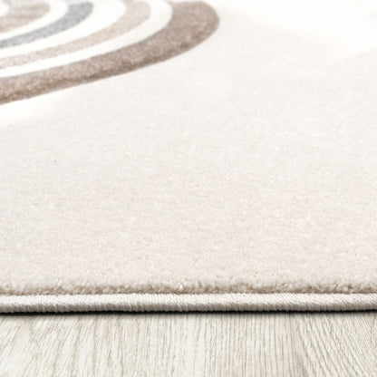 Kids Rug Cosmo with Rainbow & Hearts in Cream