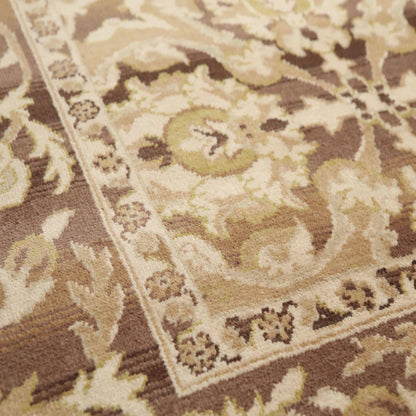 Hand Knotted Wool Traditional Oriental Area Rug Full Pile Beige 9' x 12'