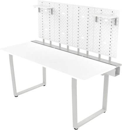 Large Gaming Desk with Pegboard and Cable Management