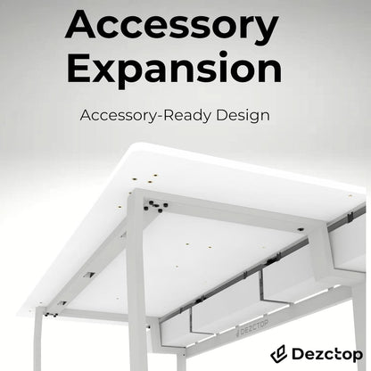 Large Gaming Desk with Pegboard and Cable Management