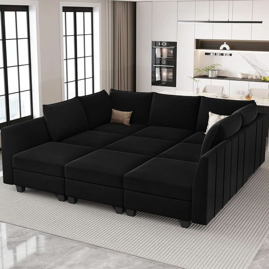 Large Modular Sectional Sofa Bed with Storage Comfort
