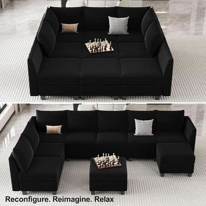 Large Modular Sectional Sofa Bed with Storage Comfort