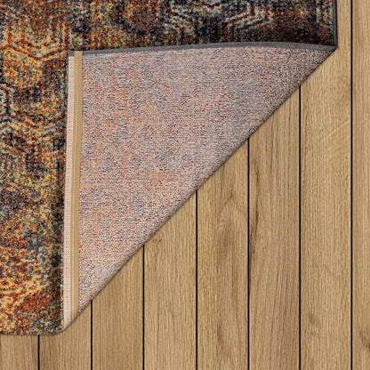 Living Room Rug Used Look industrial Style Multicolored