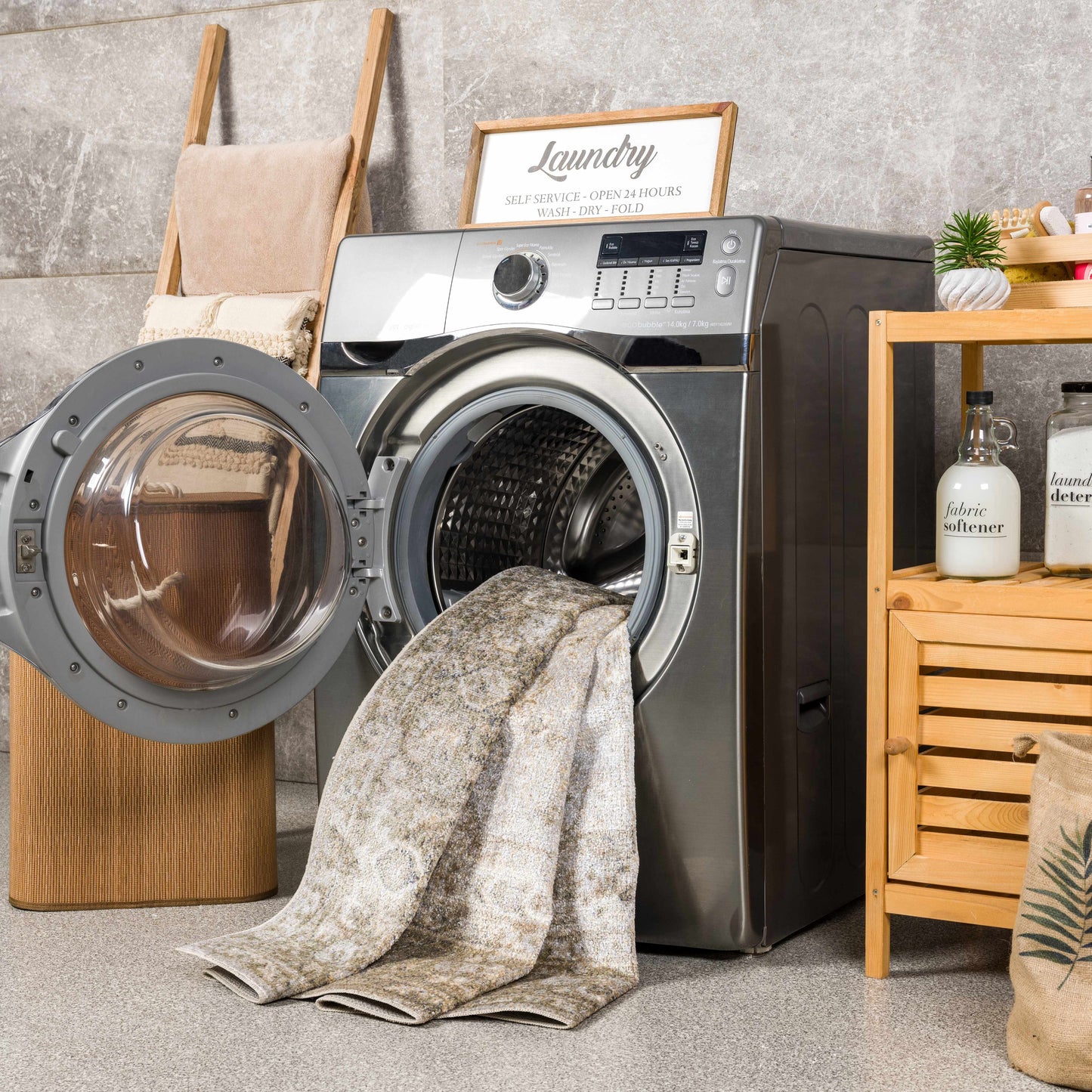 Gael Flat Pile Washable Rug