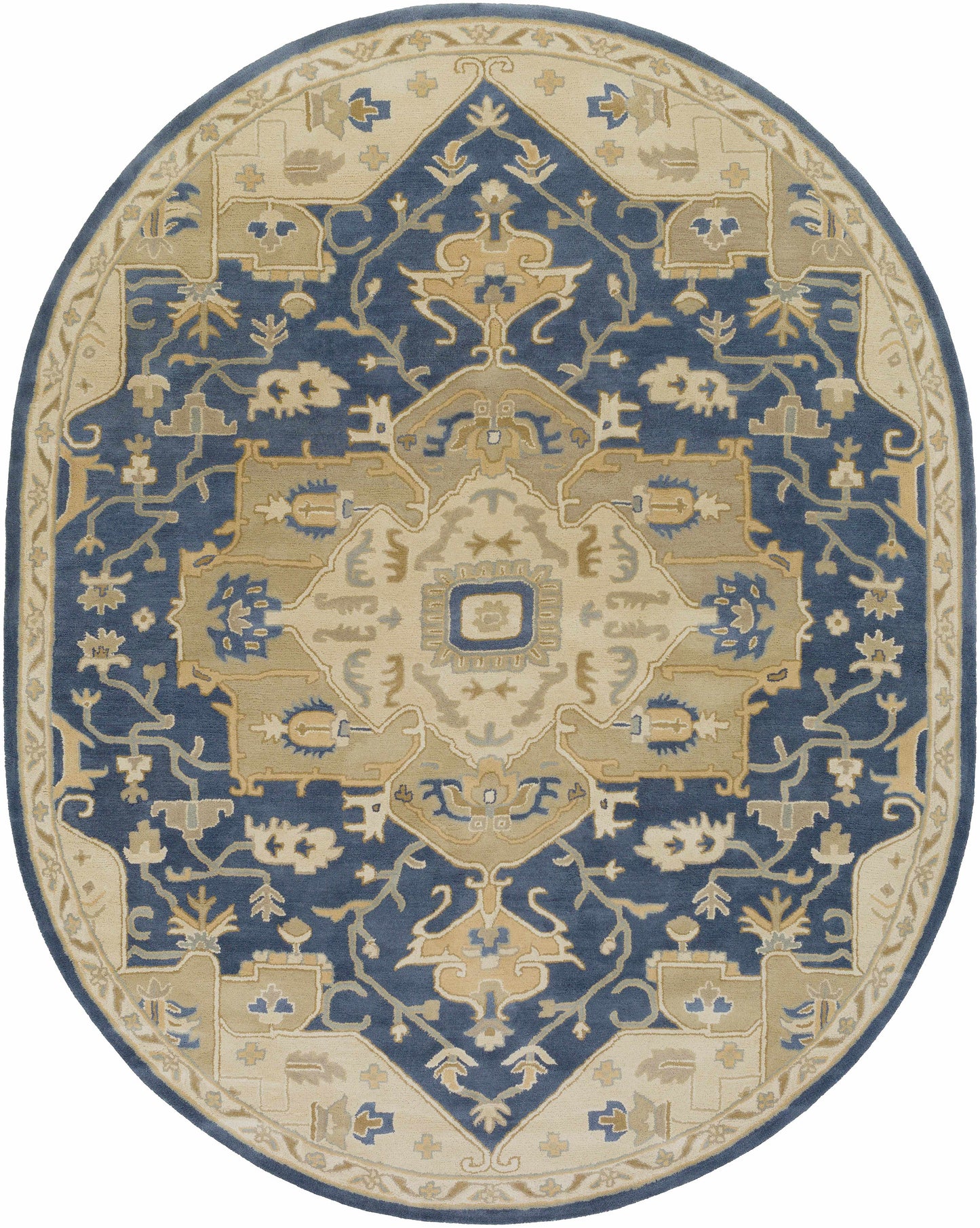 Broomfield 1145 Hand Tufted Blue Wool Rug