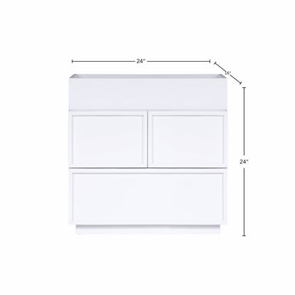 Luca Nightstand, White