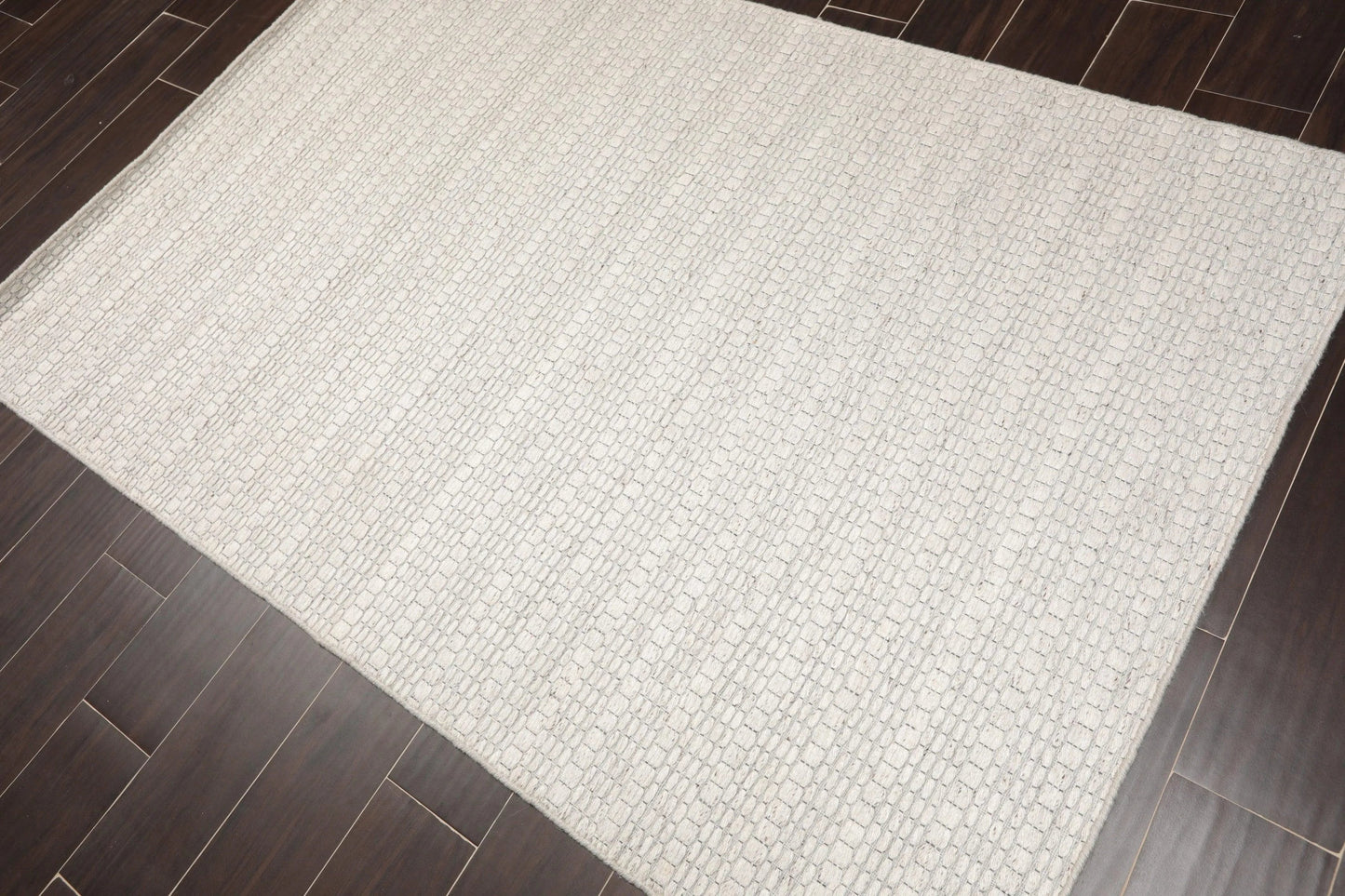 Multi Size Off White, Gray Hand Woven 100% Wool Flatweave Traditional Oriental Area Rug