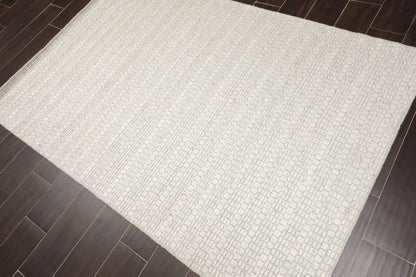 Multi Size Off White, Gray Hand Woven 100% Wool Flatweave Traditional Oriental Area Rug