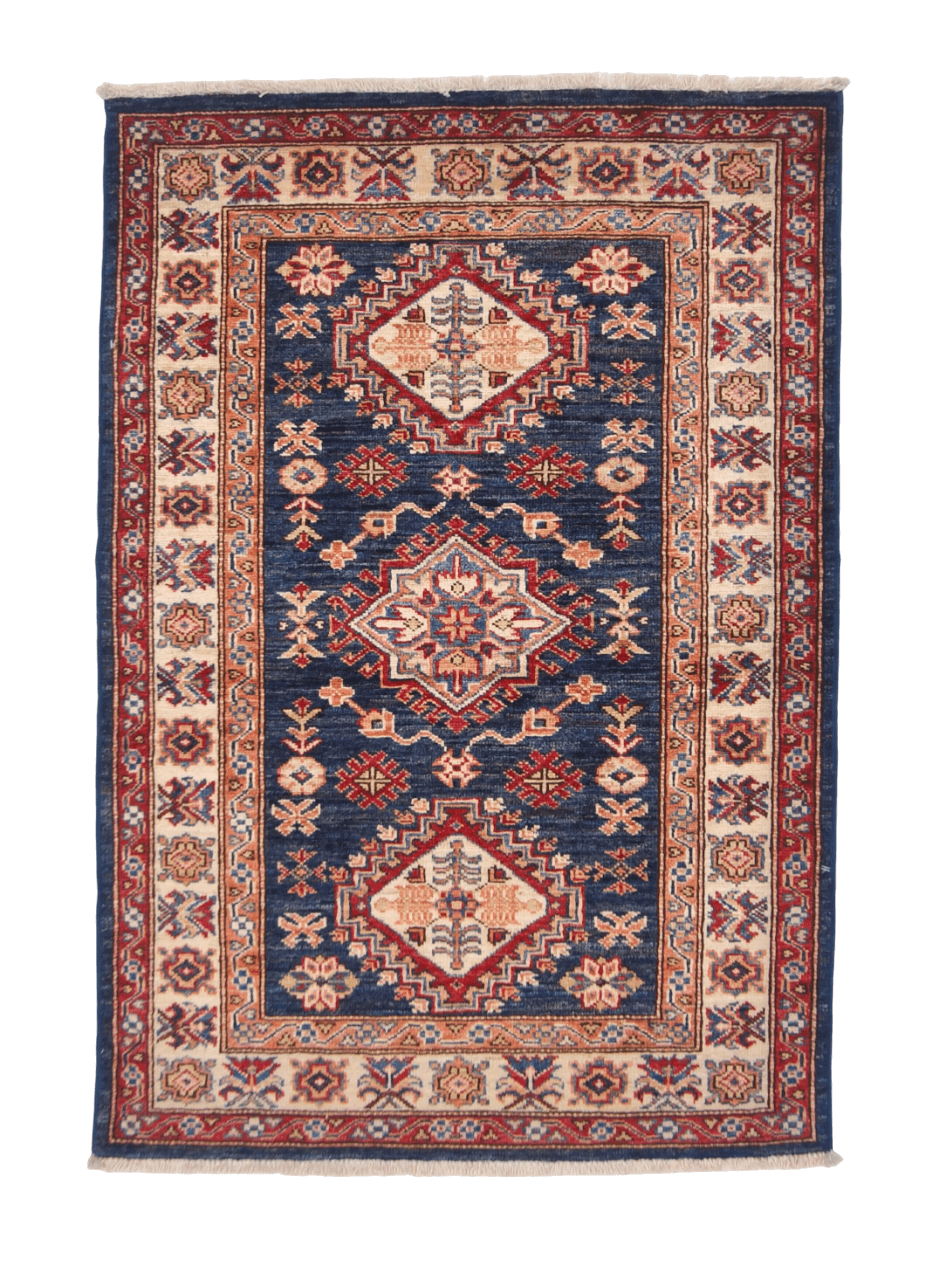 Super Kazak (2'08"x3'10") blue/ivory