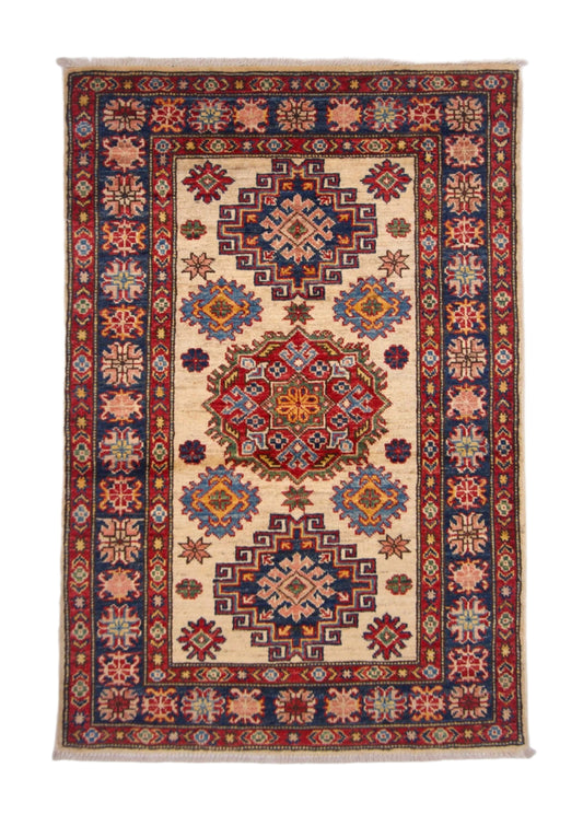 Super Kazak (2'08"x3'11") ivory/navy
