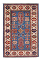 Super Kazak (2'08"x4'00") denim blue/ivory